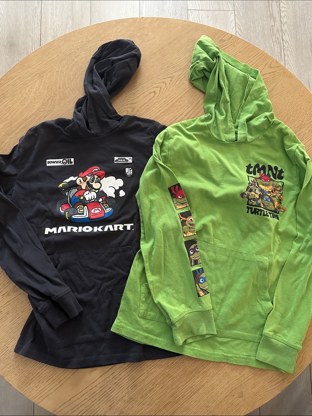 Nintendo Black Mario Kart Hoodie with Green TMNT Hoodie (2-Pack) boys M